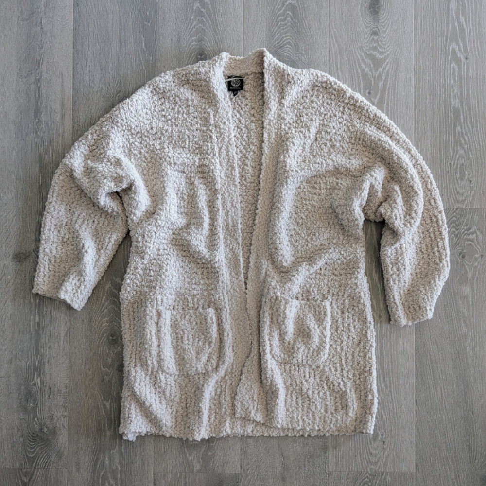 Bobeau Oversized Cream Cardigan - Size XL